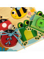Tooky Toy Drewniana Tablica Edukacyjna Sorter Trening Ćwiczenia Sznurek Guzik Klamerka Tooky Toy Drewniana Tablica Edukacyjna Sorter Trening Ćwiczenia Sznurek Guzik Klamerka