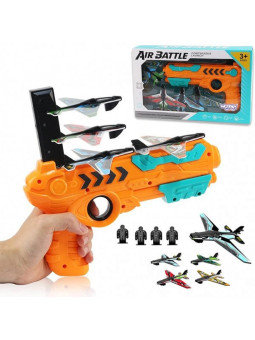 WOOPIE Pistolet Wyrzutnia Samolotów Automtyczna + 4 Samoloty