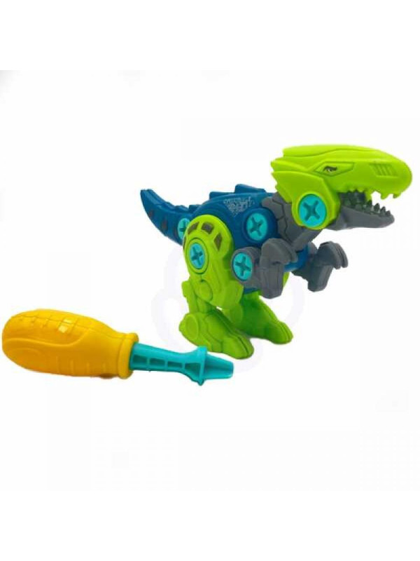 WOOPIE Zestaw Dinozaury do Skręcania 4 szt. Zestaw Konstrukcyjny w Pudełku + 2 Śrubokręty