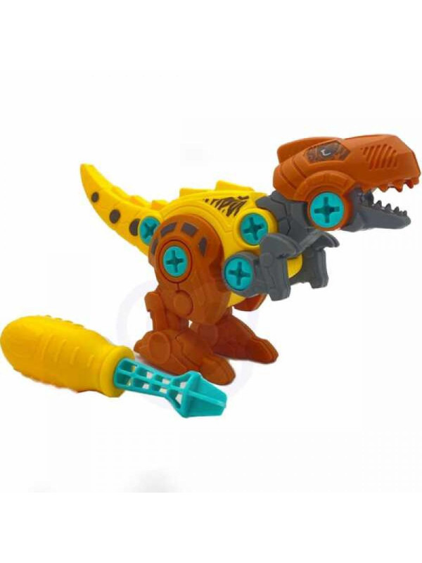 WOOPIE Zestaw Dinozaury do Skręcania 4 szt. Zestaw Konstrukcyjny w Pudełku + 2 Śrubokręty