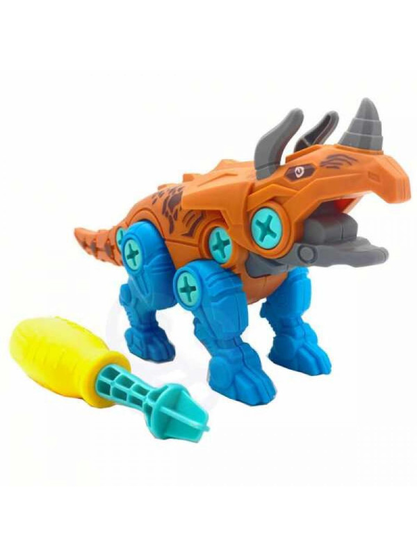WOOPIE Zestaw Dinozaury do Skręcania 4 szt. Zestaw Konstrukcyjny w Pudełku + 2 Śrubokręty