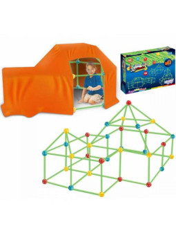 WOOPIE Duże Klocki Konstrukcyjne Namiot Słomki Rurki Świecące w Ciemności 128 el.