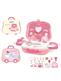 WOOPIE Przenośna Toaletka Salon Urody 2w1 Walizka na Kółkach dla Dziewczynki