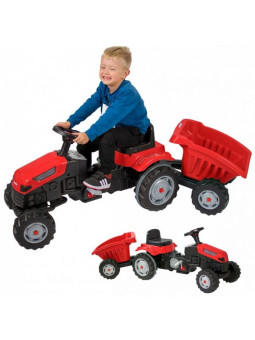 WOOPIE Traktor na Pedały Farmer GoTrac MAXI z Przyczepą Ciche Koła