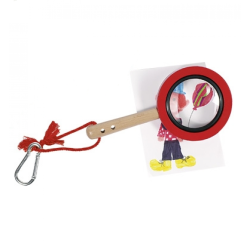 Szkło powiększające, lupa  dla dzieci - breloczek pomoce montessori  goki - drewniana zabawka, szkło powiększające goki - 