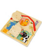 Tooky Toy Drewniana Tablica Manipulacyjna Otwieranie i Zamykanie Zamków ze Zwierzątkami Tooky Toy Drewniana Tablica Manipulacyjna Otwieranie i Zamykanie Zamków ze Zwierzątkami