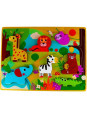 Tooky Toy Drewniane Puzzle Montessori Zwierzątka w Lesie Dopasuj Kształty