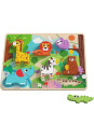 Tooky Toy Drewniane Puzzle Montessori Zwierzątka w Lesie Dopasuj Kształty