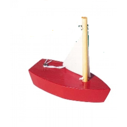 Zabawka do wody Drewniana łódeczka do zabawy w wannie i na plaży goki - drewniana zabawka do kąpieli, zabawka dla 3 latka