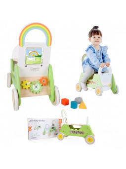 CLASSIC WORLD Drewniany Jeździk MONTESSORI Pchacz 2w1
