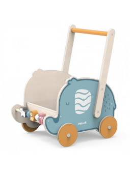 Viga PolarB Drewniany Wózek 2w1 Chodzik Pchacz Słonik