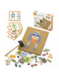 Drewniana Przybijanka Roboty 45 elementów Viga Toys