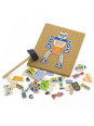 Drewniana Przybijanka Roboty 45 elementów Viga Toys
