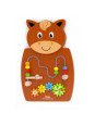 Drewniana Gra z przeplatnką i kołami zębatymi Koń Viga Toys Montessori Drewniana Gra z przeplatnką i kołami zębatymi Koń Viga Toys Montessori
