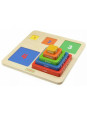 Piramidka Drewniana Edukacyjna Liczenie Kolory Masterkidz Montessori