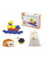 Drewniana Mozaika Geometryczna Viga Toys Układanka Logiczna Klocki 102 el