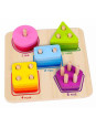 TOOKY TOY Drewniany Sorter Geometryczny Nauka Kształtów Liczenia TOOKY TOY Drewniany Sorter Geometryczny Nauka Kształtów Liczenia