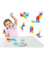 TOOKY TOY Drewniane Puzzle Tangram Układanka TOOKY TOY Drewniane Puzzle Tangram Układanka