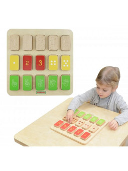 MASTERKIDZ Tablica Edukacyjna Układanka Nauka Liczenia Montessori