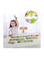 TOOKY TOY Drewniane Puzzle Montessori Układanka Nauka Alfabetu Liter Słów Alfabet Grube Klocki 26 el.