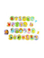 TOOKY TOY Drewniane Puzzle Montessori Układanka Nauka Alfabetu Liter Słów Alfabet Grube Klocki 26 el.