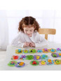 TOOKY TOY Drewniane Puzzle Montessori Układanka Nauka Alfabetu Liter Słów Alfabet Grube Klocki 26 el.