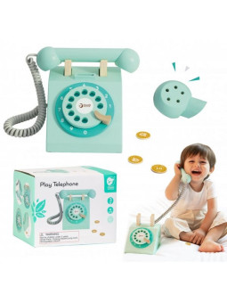 CLASSIC WORLD Klasyczny Drewniany Telefon dla Dzieci 4 el.