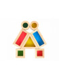 TOOKY TOY Drewniane Kolorowe Klocki Lustra Zestaw 8 el. FSC TOOKY TOY Drewniane Kolorowe Klocki Lustra Zestaw 8 el. FSC