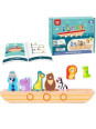 Tooky Toy Drewniana Arka Noego + Książeczka z Zagadkami