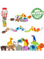 WOOPIE GREEN Drewniane Klocki do Nawlekania Zwierzęta Safari ZOO 13 el. WOOPIE GREEN Drewniane Klocki do Nawlekania Zwierzęta Safari ZOO 13 el.