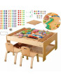 MASTERKIDZ Drewniany Stół Edukacyjny + AKCESORIA STEM WALL + 135 Klocków
