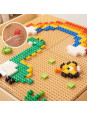 MASTERKIDZ Drewniany Stół Edukacyjny + AKCESORIA STEM WALL + 563 Klocków