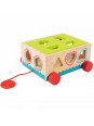 TOOKY TOY Drewniany Sorter Wózek Klocki 16 el.