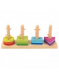TOOKY TOY Sorter Kształtów z Kolorowymi Blokami Montessori