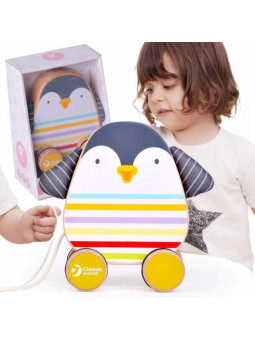 CLASSIC WORLD Drewniany Pingwin Do Ciągania