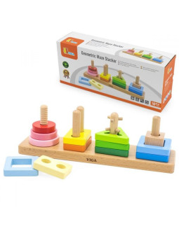 VIGA Drewniany Geometryczny Sorter Labirynt