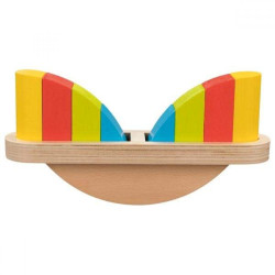 Drewniana zabawka balansująca łódka z klocków dla dzieci  zabawka montessori  goki - zabawka zręcznościowa do zabawka  dla