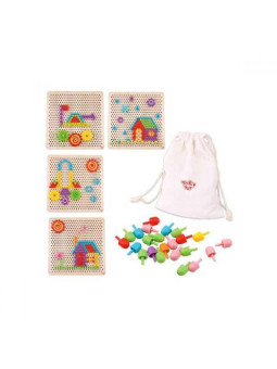 TOOKY TOY Mozaika Montessori Układanka z Pinezkami Wpinaczka 88 el.