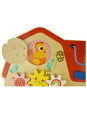 TOOKY TOY Drewniana Tablica Montessori Manipulacyjna Zamki Zębatki Pętle