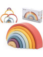 VIGA PolarB Drewniana Tęcza Układanka Klocki Kreatywne Montessori VIGA PolarB Drewniana Tęcza Układanka Klocki Kreatywne Montessori