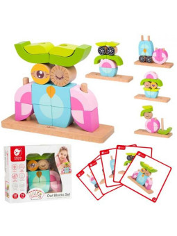 Kreatywne Drewniane Klocki Przestrzenne 3d Classic World Sowa