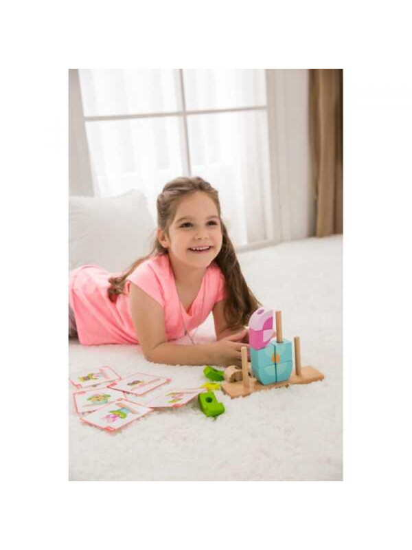 Kreatywne Drewniane Klocki Przestrzenne 3d Classic World Sowa