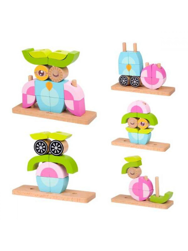 Kreatywne Drewniane Klocki Przestrzenne 3d Classic World Sowa