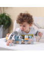 Viga Drewniana Kolejka z wagonikami i zwierzątkami do ciągnięcia PolarB Montessori