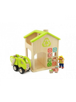 Stacja Sortowania Śmierci I Recyklingu Drewniana Makieta Masterkidz