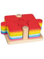 Zabawka Gra logiczna 2 w 1 dla dzieci goki - drewniane puzzle, gra logiczna dla 3 latka 