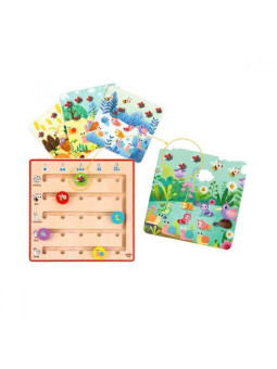 TOOKY TOY Drewniana Gra Nauka Liczenia Zwierzątka