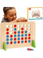 TOOKY TOY Drewniana Gra Logiczna 4 w Linii 45 el. TOOKY TOY Drewniana Gra Logiczna 4 w Linii 45 el.