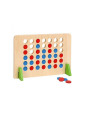 TOOKY TOY Drewniana Gra Logiczna 4 w Linii 45 el. TOOKY TOY Drewniana Gra Logiczna 4 w Linii 45 el.