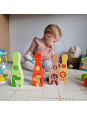 TOOKY TOY Drewniane Kręgle dla Dzieci  6 szt. + Piłka